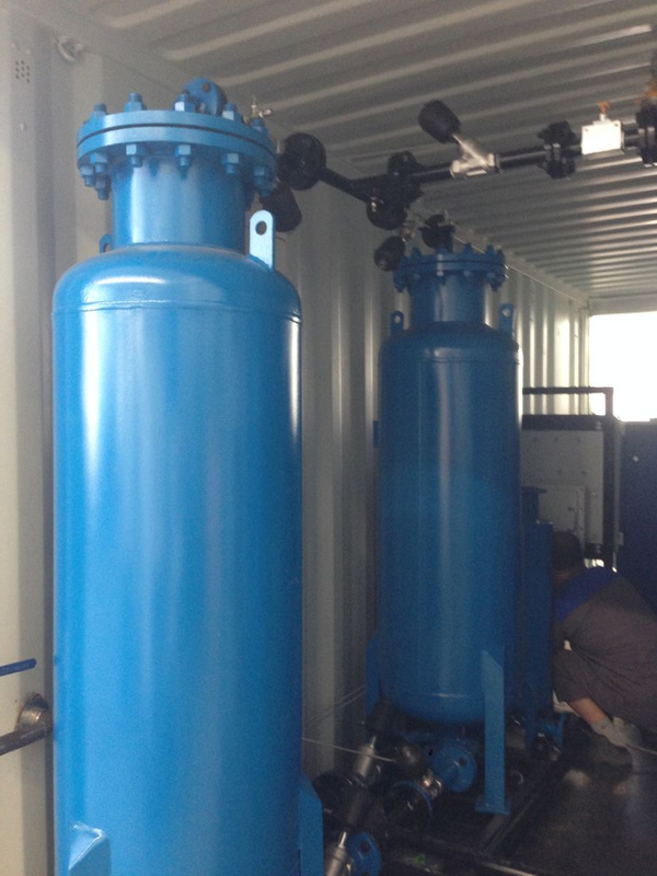 Container type   membrane  nitrogen generator for outsite removeable work